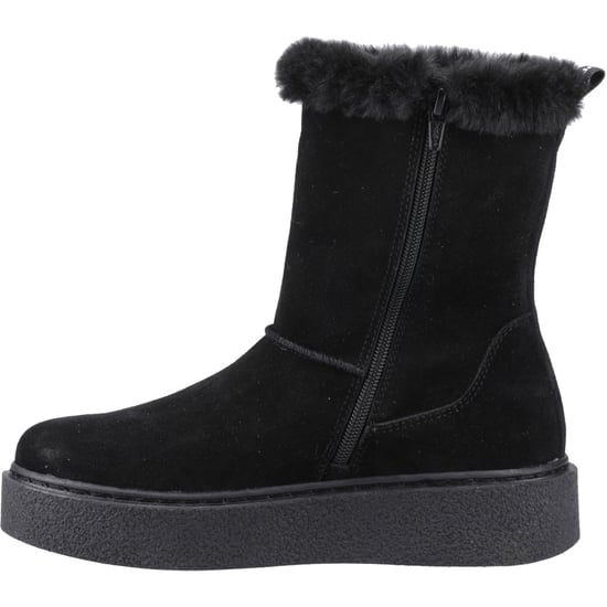 Hush Puppies Becca Mid Wildleder Damenstiefel Schwarz - Image 4