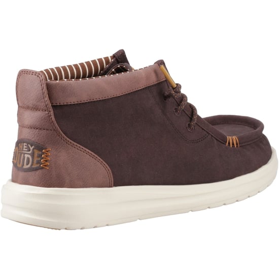 HEYDUDE Wally Mid GripR Herren Ankle Boots aus Baumwolle in Maulwurfsbraun/Downtown - Image 2