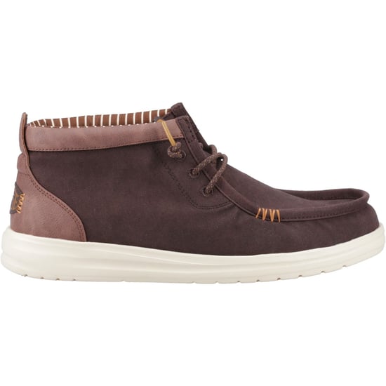 HEYDUDE Wally Mid GripR Herren Ankle Boots aus Baumwolle in Maulwurfsbraun/Downtown - Image 5