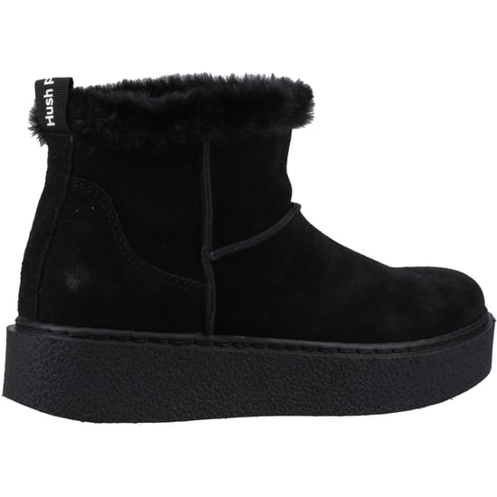 Hush Puppies Becca Damen Wildleder Winterstiefeletten in Schwarz - Image 2