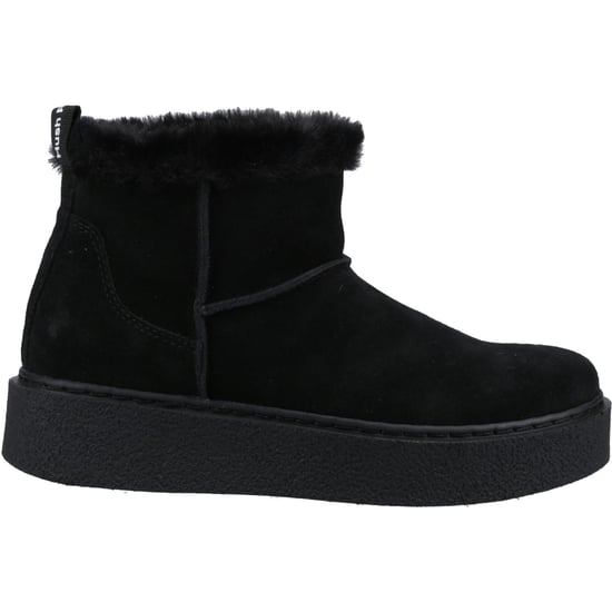 Hush Puppies Becca Damen Wildleder Winterstiefeletten in Schwarz - Image 4