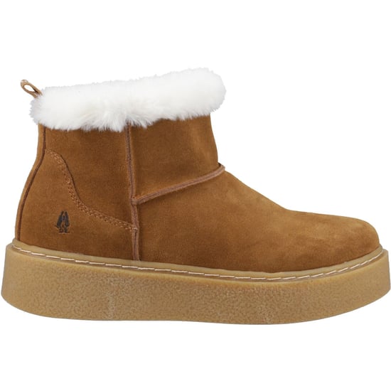 Hush Puppies Becca Damen Winterstiefeletten aus Veloursleder in Tan - Image 4