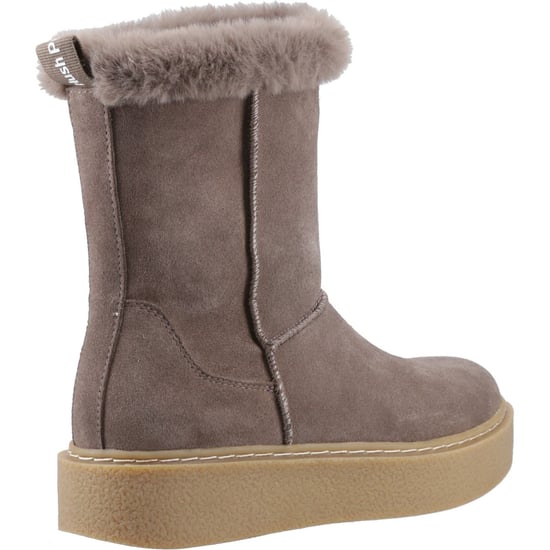 Hush Puppies Becca Mid Wildleder Damenstiefel Taupe - Image 2