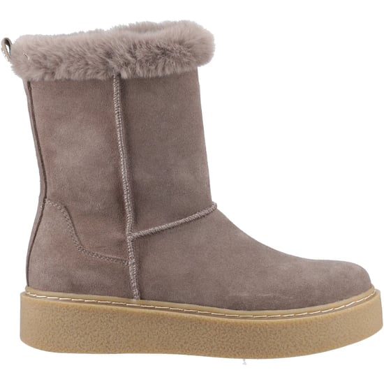 Hush Puppies Becca Mid Wildleder Damenstiefel Taupe - Image 5