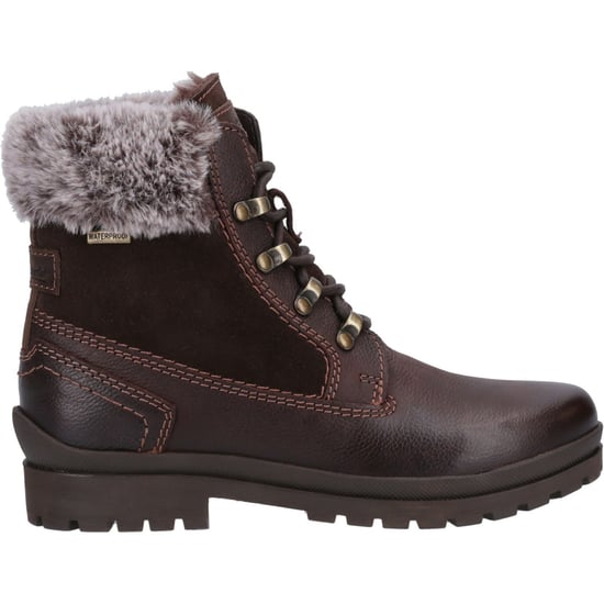 Cotswold Evenlode Leder Damen Braune Winter Stiefeletten - Image 5