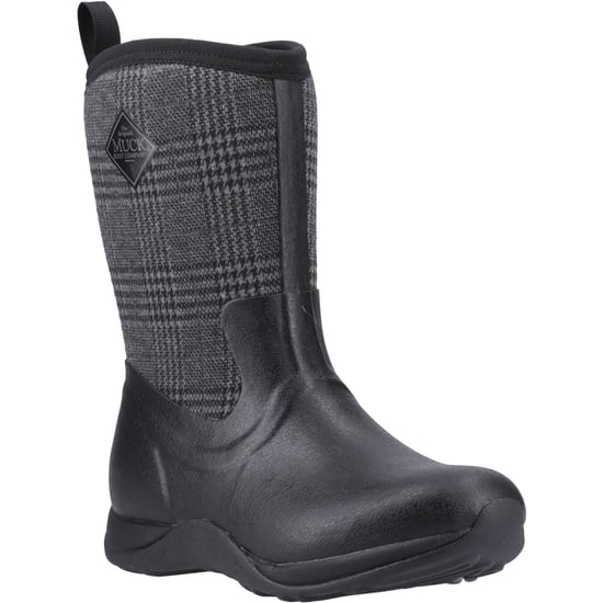 Muck Boots Arctic Weekend Gummi Damenstiefel Schwarz/Plaid Winter Stiefel in Knöchelhöhe - Image 1