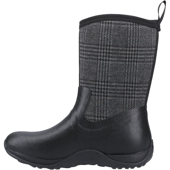 Muck Boots Arctic Weekend Gummi Damenstiefel Schwarz/Plaid Winter Stiefel in Knöchelhöhe - Image 4