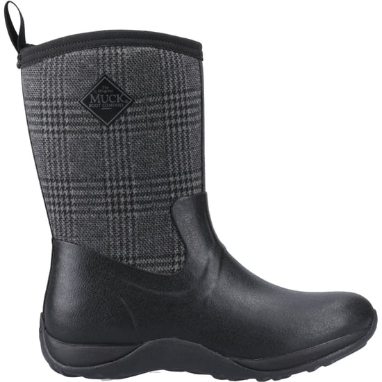 Muck Boots Arctic Weekend Gummi Damenstiefel Schwarz/Plaid Winter Stiefel in Knöchelhöhe - Image 5