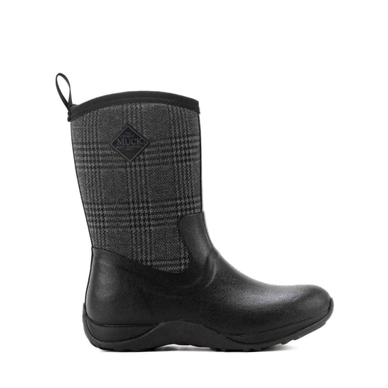 Muck Boots Arctic Weekend Gummi Damenstiefel Schwarz/Plaid Winter Stiefel in Knöchelhöhe - Image 6