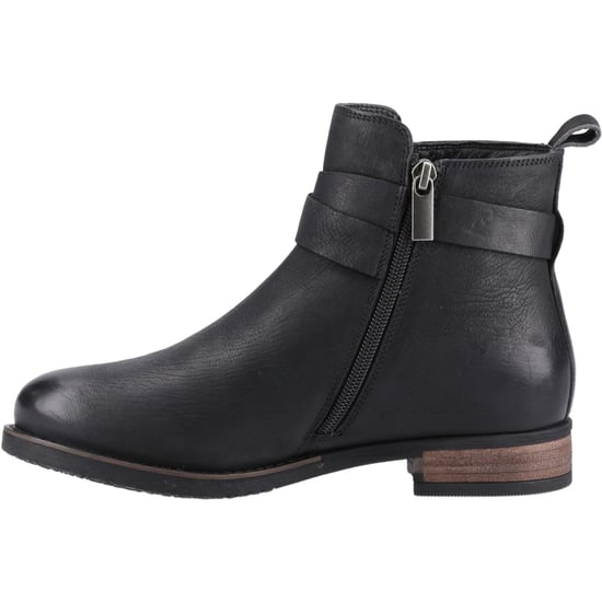 Hush Puppies Elise Leder Damen Schwarz Stiefel - Image 4