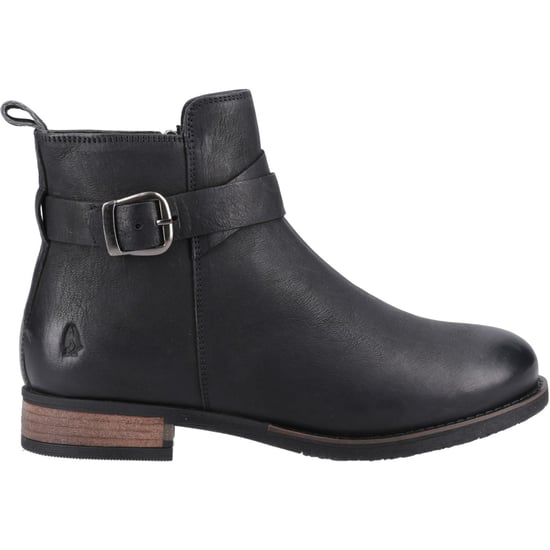 Hush Puppies Elise Leder Damen Schwarz Stiefel - Image 5