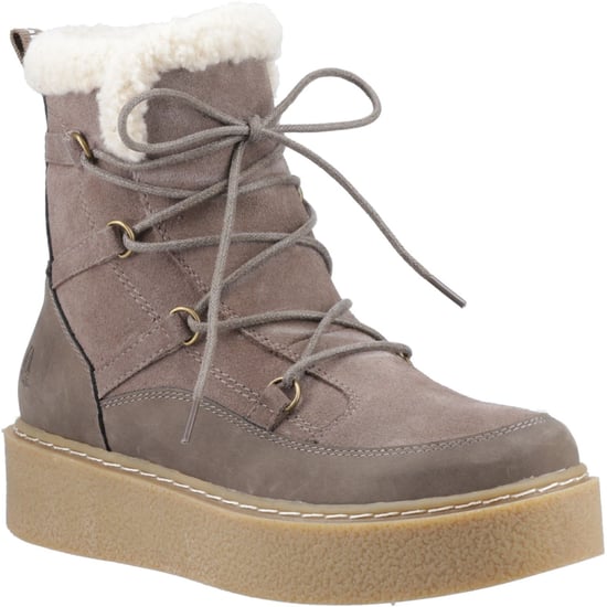 Hush Puppies Bronte Wildleder Damen Taupe Winter Stiefel bis zur Mittelkalf - Image 1