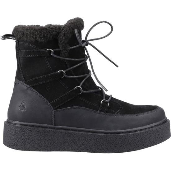 Hush Puppies Bronte Wildleder Damen Schwarz Winter Stiefeletten bis zur Kniehöhe - Image 5