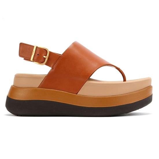 FitFlop F-Mode Damen Sandalen Aus Braunem Leder - Image 5