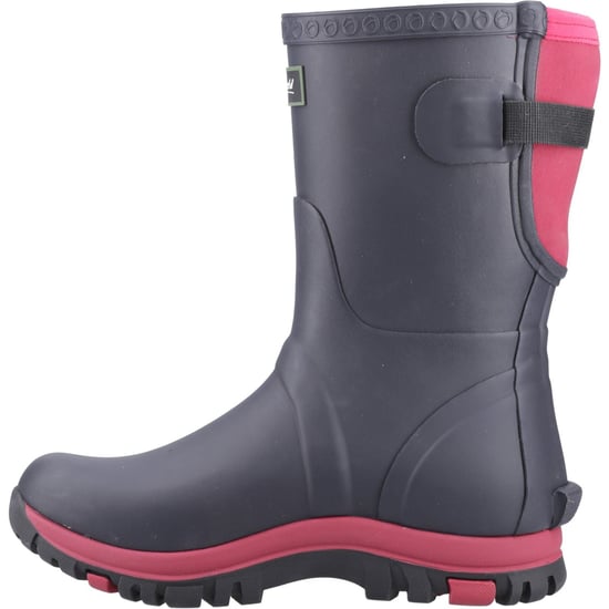 Cotswold Realm Damen Gummistiefel in Marineblau/Rosa - Image 4