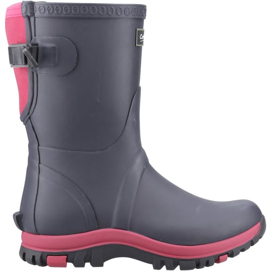 Cotswold Realm Damen Gummistiefel in Marineblau/Rosa - Image 5