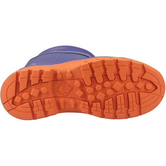 Muck Boots Grit S5 Damen Gummistiefel in Blau/Orange - Image 3
