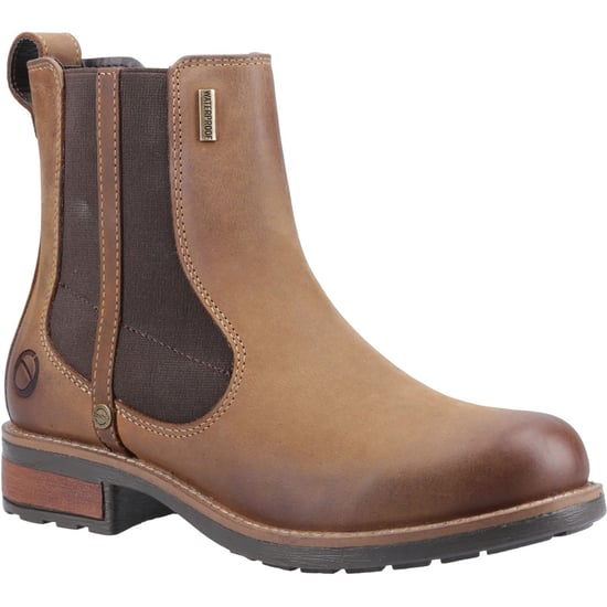 Cotswold Notgrove Damen Chelsea Stiefel aus braunem Leder - Image 1