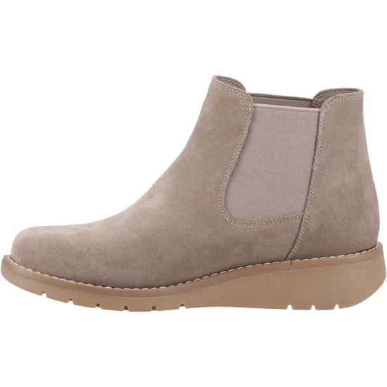 Hush Puppies Leonie Wildleder Damen Taupe Flache Chelsea-Stiefel - Image 4
