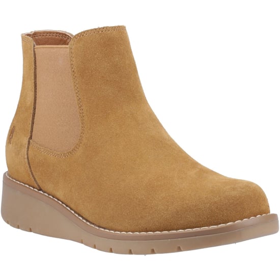 Hush Puppies Leonie Wildleder Damen Tan Flache Chelsea Stiefel - Image 1