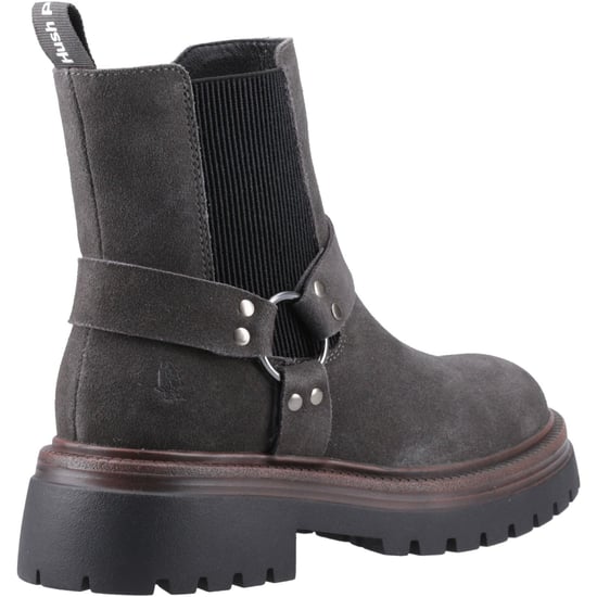 Hush Puppies Raye Damen Wildleder Flache Chelsea Stiefel in Anthrazit - Image 2
