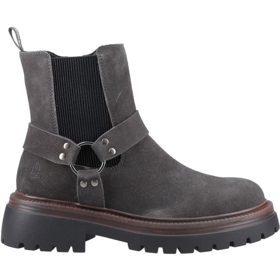 Hush Puppies Raye Damen Wildleder Flache Chelsea Stiefel in Anthrazit - Image 5