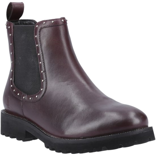 Hush Puppies Gwyneth Damen Chelsea Stiefeletten aus Leder in Pflaume - Image 1