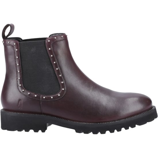 Hush Puppies Gwyneth Damen Chelsea Stiefeletten aus Leder in Pflaume - Image 5