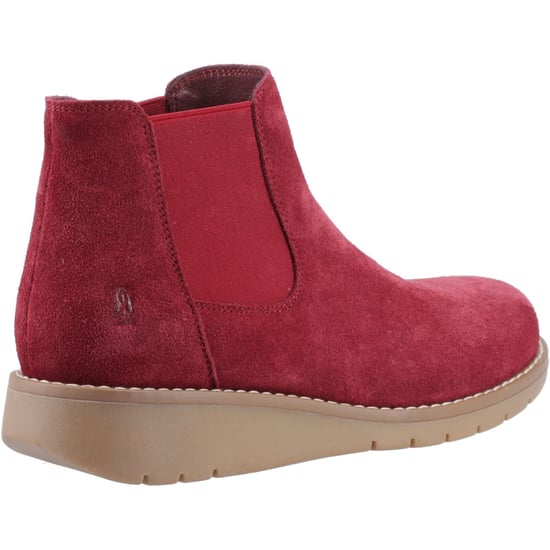 Hush Puppies Leonie Wildleder Damen Burgunder Flach Chelsea Stiefel - Image 2