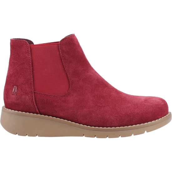 Hush Puppies Leonie Wildleder Damen Burgunder Flach Chelsea Stiefel - Image 5