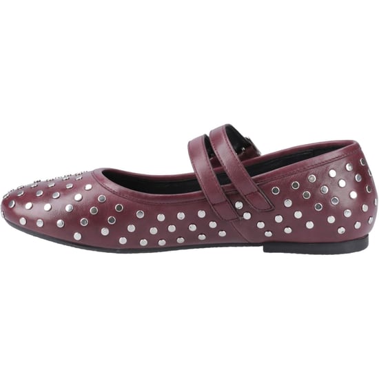 Hush Puppies Nixie Leder Damen Schuhe in Pflaumenfarbe - Image 4