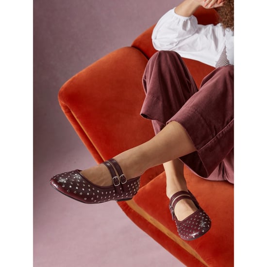 Hush Puppies Nixie Leder Damen Schuhe in Pflaumenfarbe - Image 6