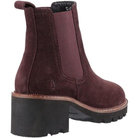 Hush Puppies Gaia Damen Stiefeletten aus Leder mit Absatz in Pflaumenfarbe - Image 2