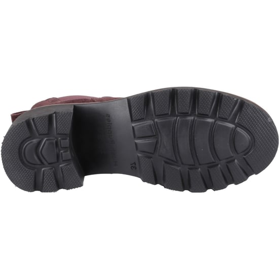 Hush Puppies Gaia Damen Stiefeletten aus Leder mit Absatz in Pflaumenfarbe - Image 3