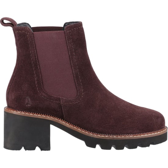 Hush Puppies Gaia Damen Stiefeletten aus Leder mit Absatz in Pflaumenfarbe - Image 5