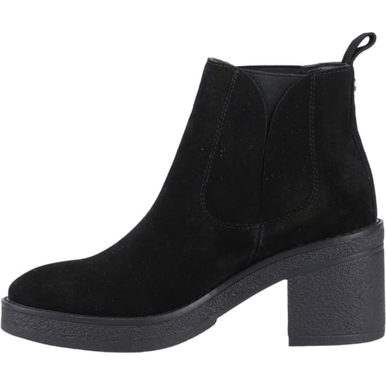 Hush Puppies Felicia Wildleder Damen Schwarze Absatz Chelsea Boots - Image 4