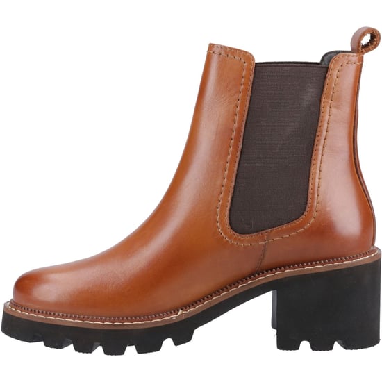 Hush Puppies Gaia Leder Damen Tan Absatz Chelsea Boots - Image 4