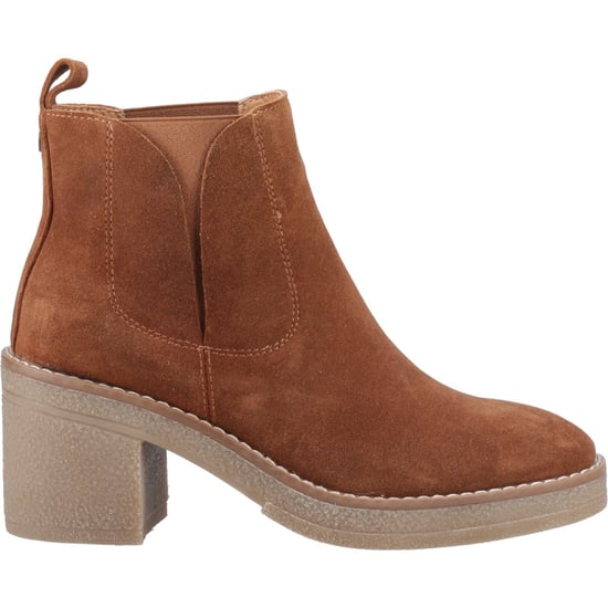Hush Puppies Felicia Wildleder Damen Tan Blockabsatz Chelsea Stiefel - Image 5
