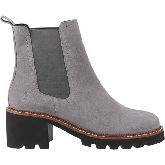 Hush Puppies Gaia Damen Chelsea Stiefeletten aus grauem Leder mit Absatz - Image 5