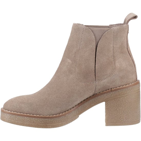 Hush Puppies Felicia Wildleder Damen Taupe Absatz Chelsea Stiefel - Image 4
