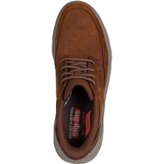 Skechers Arch Fit Garza Rowan Leder Herren Schnürschuhe in Dunkelbraun - Image 3