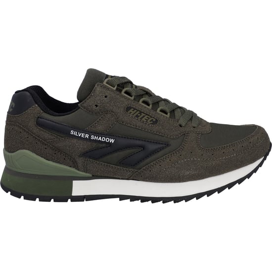 Hi-Tec Silver Shadow PU Wildleder/Polyester Herren Schnürschuhe in Dunkeloliv - Image 5