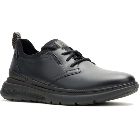Hush Puppies Excel Leder Herren Schnürschuhe Schwarz/Schwarz - Image 1