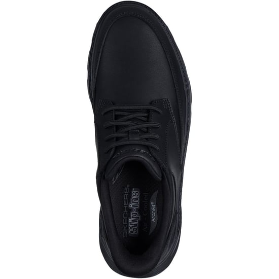 Skechers Arch Fit Garza Rowan Leder Herren Schwarz Schnürschuhe - Image 3