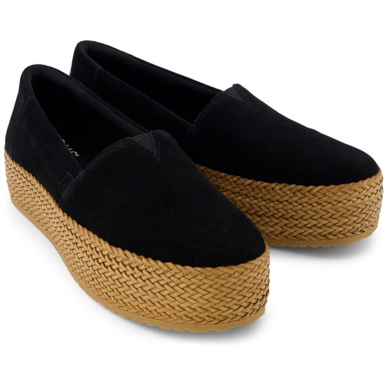 TOMS Valencia Damen Espadrilles aus schwarzem Leder - Image 1