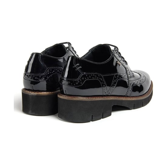 Pod Kacey Leder Damen Schwarz Brogues Schuhe - Image 2