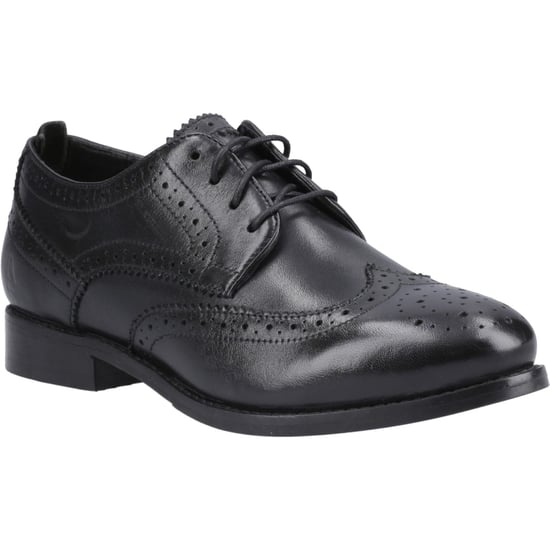Hush Puppies Natalia Damen Brogues Schuhe aus Schwarzem Leder/Schwarz - Image 1