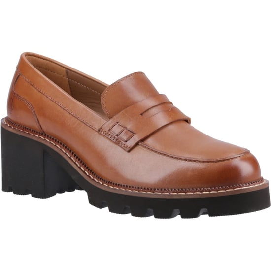Hush Puppies Giavanna Leder Damen Tan Loafers - Image 1