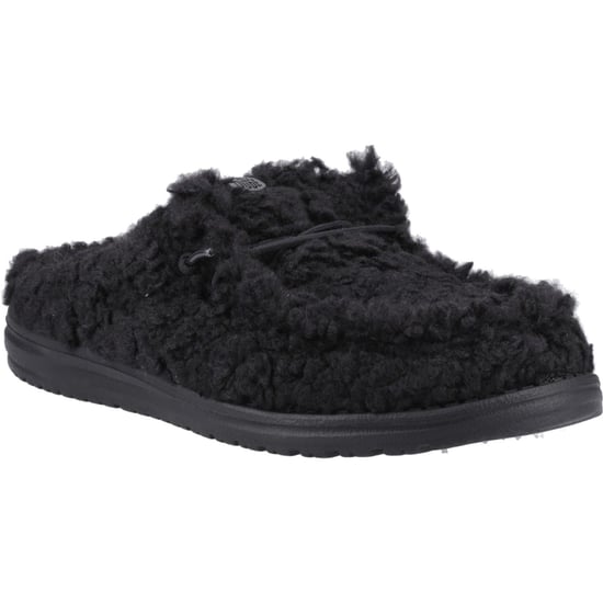 HEYDUDE Wally Polyester Herren Schwarz/Schwarz Clogs - Image 1