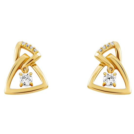 Orphelia 'Santorini' Damen 925 Sterling Silber Set: Halskette + Ohrringe + Ring - Gold SET-7570/G - Image 5